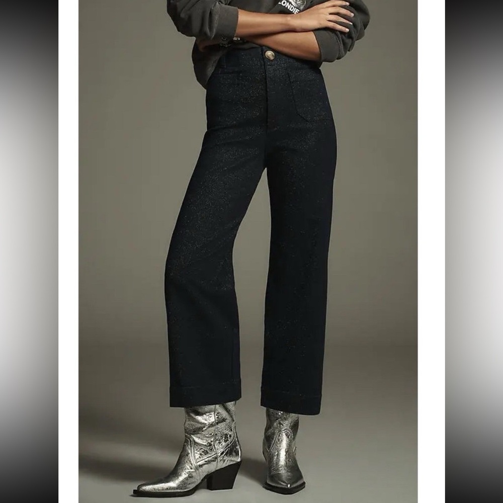 Anthropologie Midnight Blue Sparkle 🌟 Flare Jeans